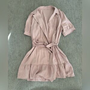 PAIGE Blush Mini Shirt Dress